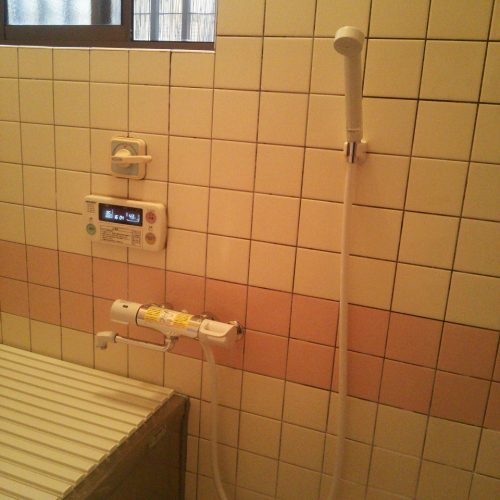 ↑施工後の浴室水栓の写真です。